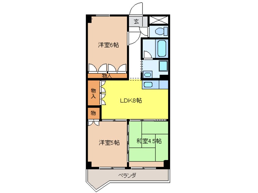 間取図 ウエストパーク寿Ａ