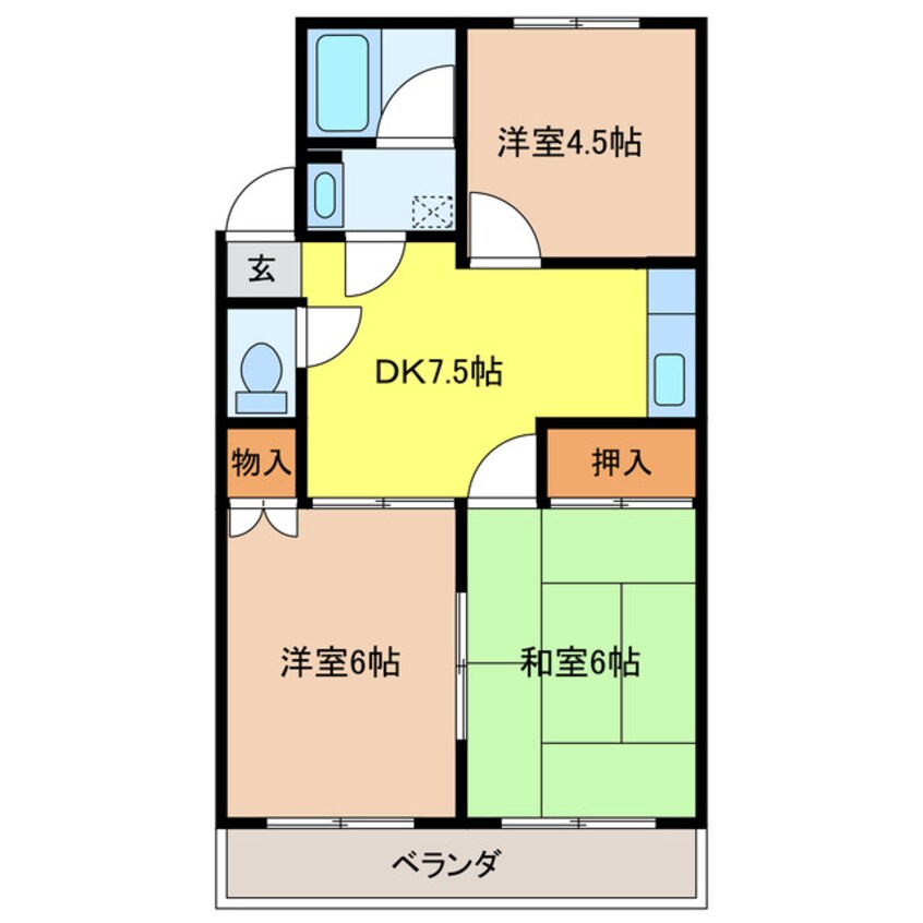 間取図 中濃ハイツ