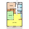 クレスト21　南館 2LDKの間取り