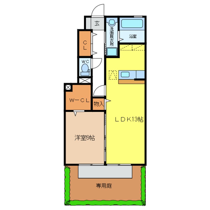 間取図 リビングタウン鵜沼 A