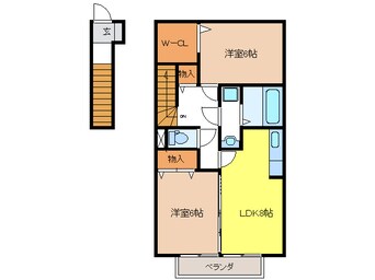 間取図 リビングタウン鵜沼 A