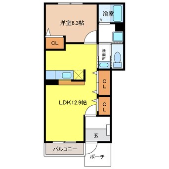 間取図 メロウ・パーシモン