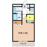 アクアライフエムズ 1Rの間取り