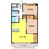 アーバングランデ 2LDKの間取り