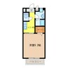 ライフクレア東山 1Kの間取り