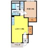 かかみの御苑 1LDKの間取り