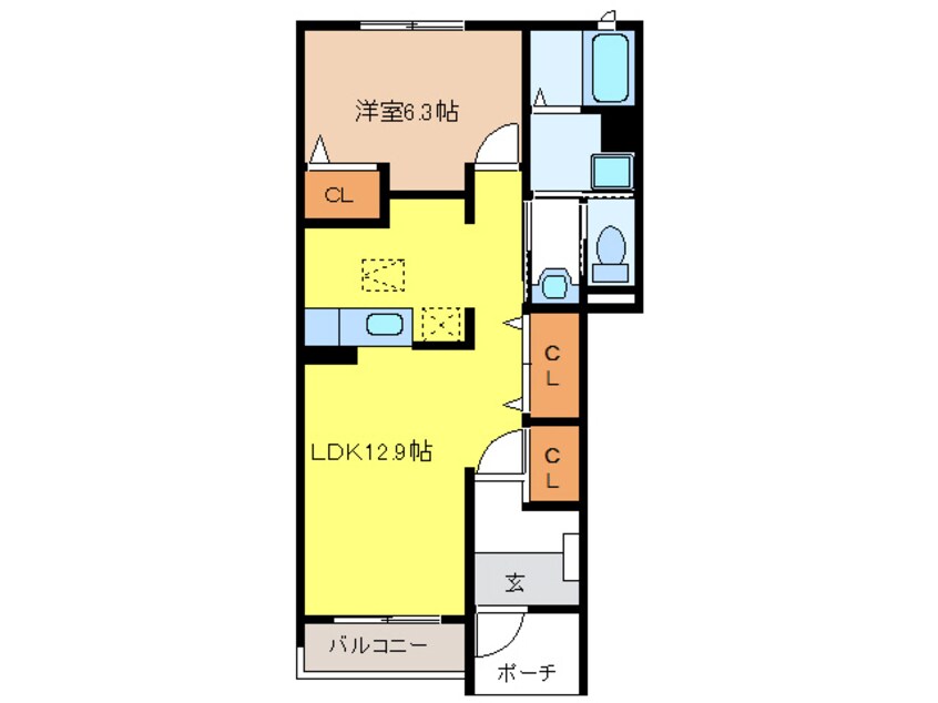 間取図 ブルックベル　B