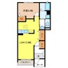 ブルックベル　B 1LDKの間取り