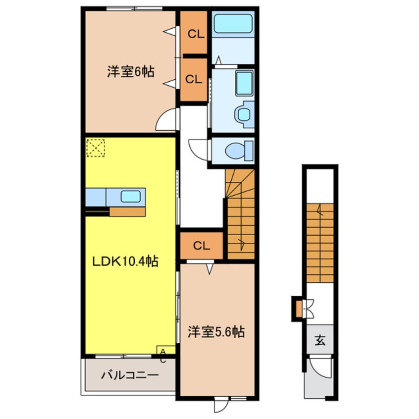 間取図 エスポワールⅠ　Ａ