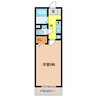 朝日ヒルズ 1Kの間取り