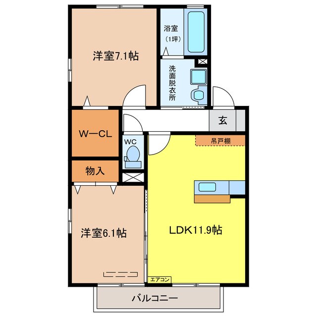 間取り図 ソレイユ朝日