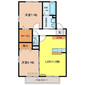 間取図 ソレイユ朝日