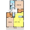 アザレ蘇原　F棟 2LDKの間取り