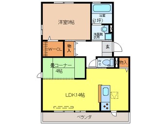 間取図 アザレ蘇原　E棟