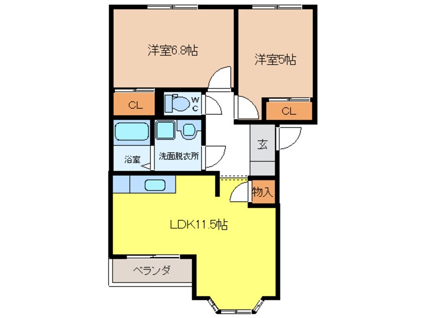 間取図 クレストール山王　参番館