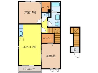 間取図 マーレ　ランペルージＣ