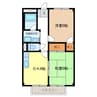 SurplusⅡプラウダ 2DKの間取り