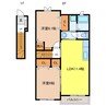 サンヴィスタハウス 2LDKの間取り