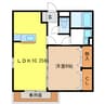 ロイヤルタウンおがせ A 1LDKの間取り