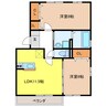 エルドラード清水 2LDKの間取り