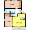 エルドラード清水 2LDKの間取り
