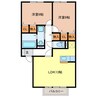 メイユール各務野 2LDKの間取り