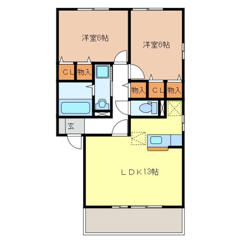 間取図 メイユール各務野