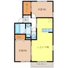 ロイヤルタウンおがせ C 2LDKの間取り