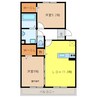 プルミエⅢ A棟 2LDKの間取り
