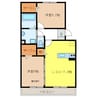 プルミエⅢ A棟 2LDKの間取り