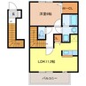 アプリコットハウス 1LDKの間取り