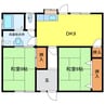 左高貸家 2DKの間取り