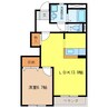 リバーガーデン 1LDKの間取り