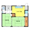 希望町貸家 2DKの間取り