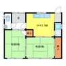 希望町貸家 2DKの間取り