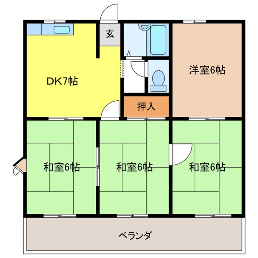 間取図 コーポ道A