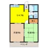 コーポ道A 2DKの間取り