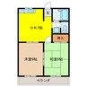 コーポ道A 2DKの間取り