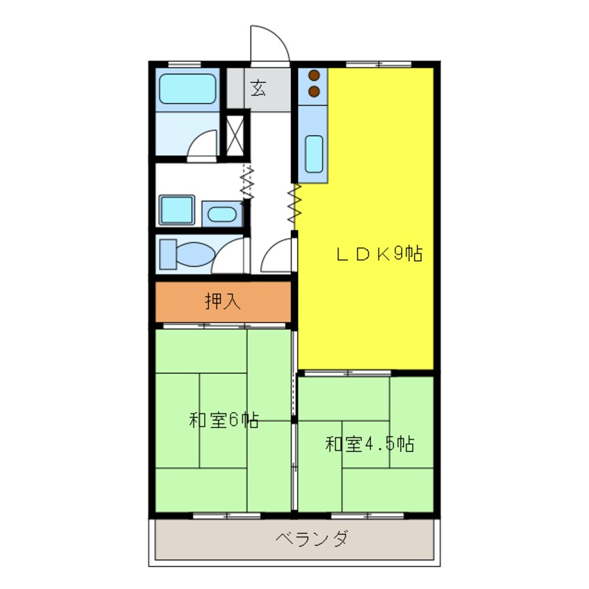 間取図 コーポ小瀬