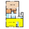アモール 1LDKの間取り