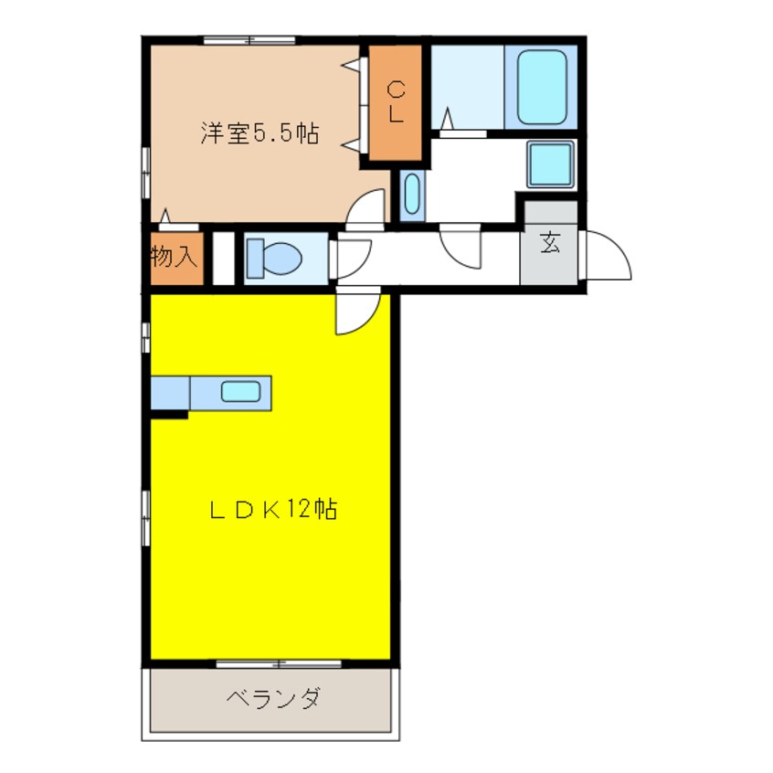 間取図 イーストヒルトチマツ