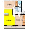 イーストヒルトチマツ 2LDKの間取り