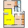 イーストヒルトチマツ 2LDKの間取り