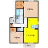ルピナ那加 2LDKの間取り