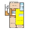 グリーン川島 2LDKの間取り