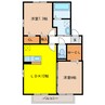 カサベルテ岩田 2LDKの間取り