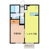 セントスクエアーB 1LDKの間取り