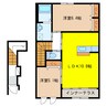 サンフィットⅢ 2LDKの間取り