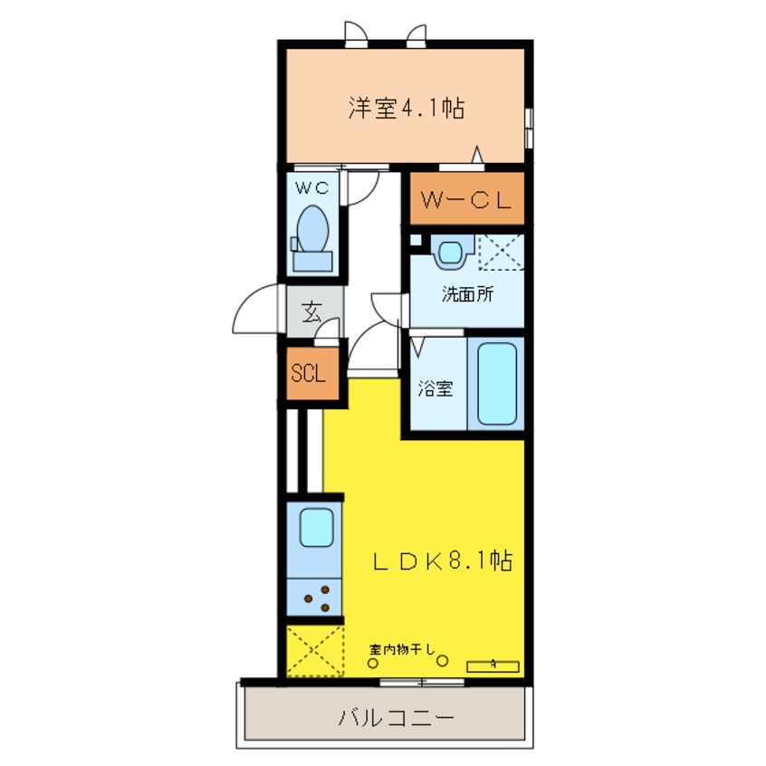 間取図 D-roomビーチルック