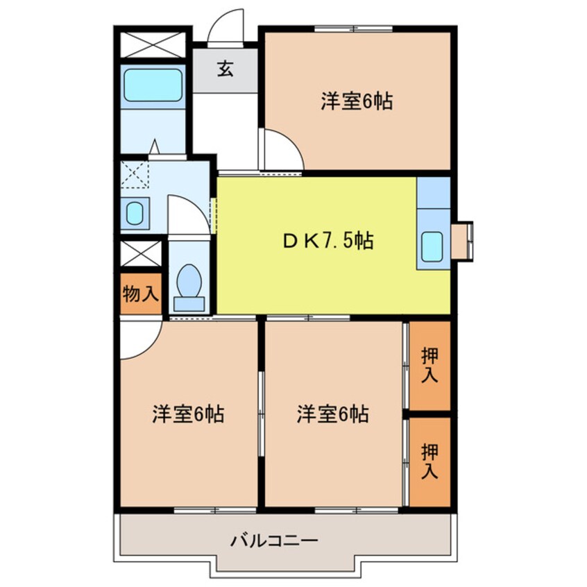 間取図 ブリッジコート新鵜沼